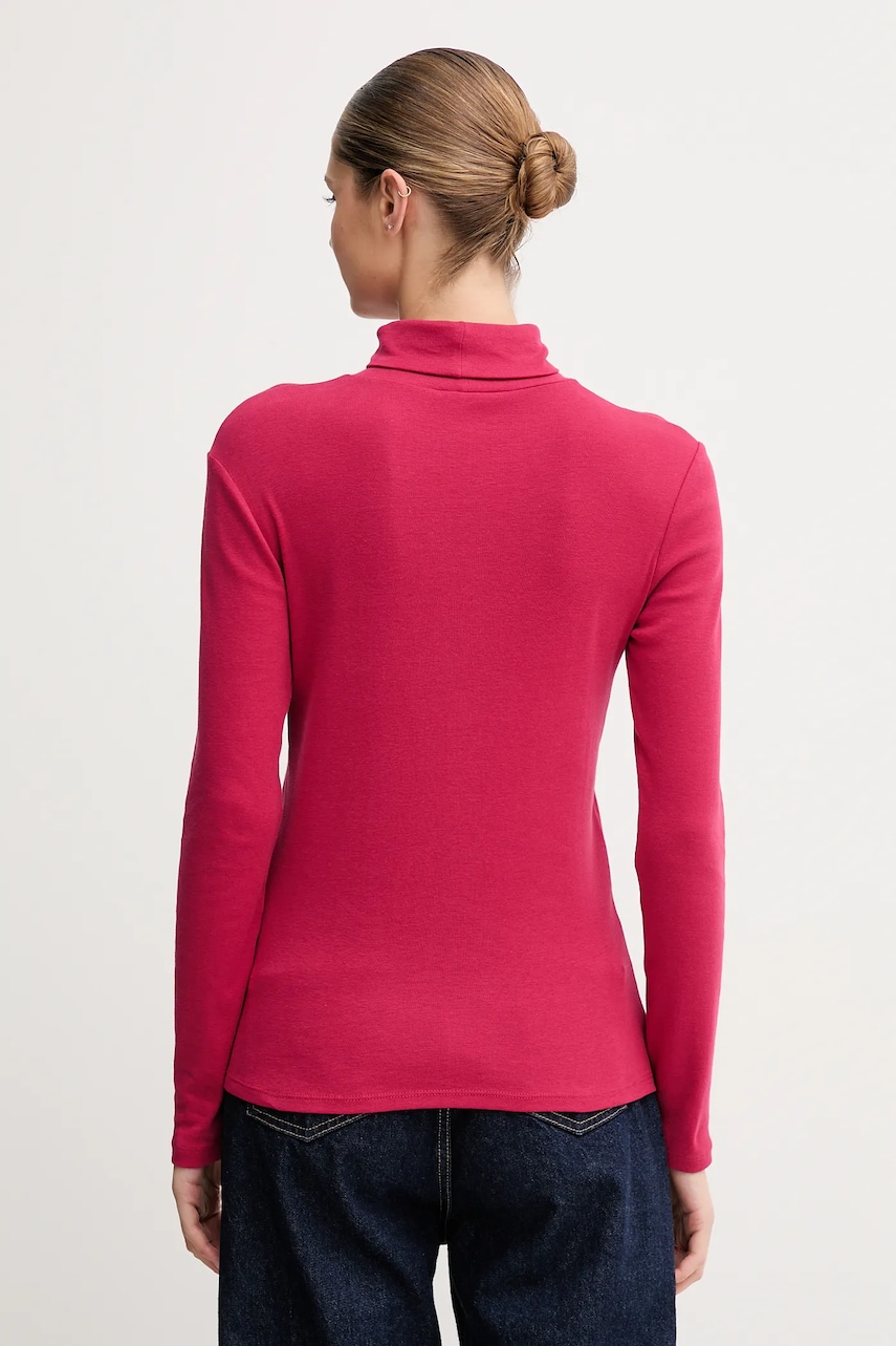 Хлопковый лонгслив United Colors of Benetton с гольфом 3GA2E2224 Хлопковый лонгслив United Colors of Benetton с гольфом 3GA2E2224