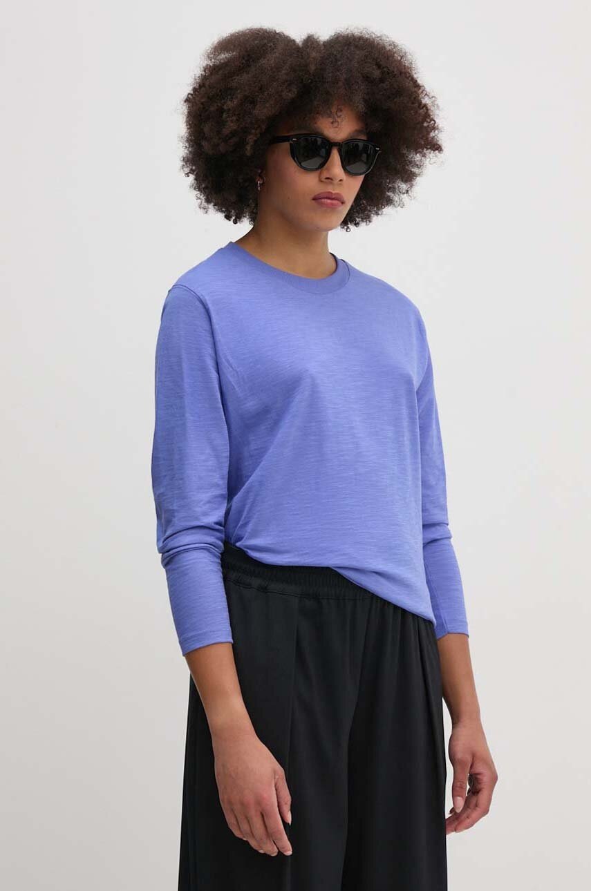 

Памучна блуза с дълги ръкави United Colors of Benetton в синьо 3BVXD107Y, Син