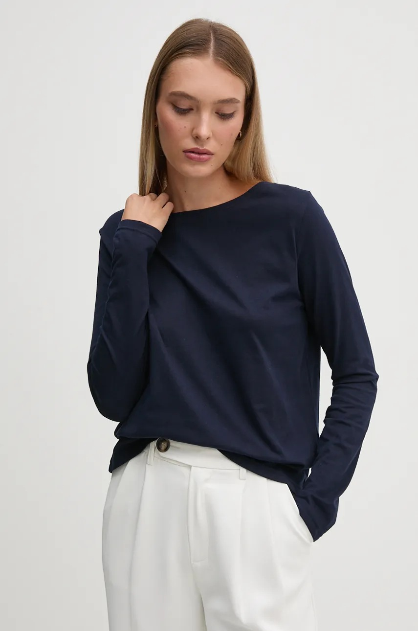 

Памучна блуза с дълги ръкави United Colors of Benetton в тъмносиньо 3096D102Q, Тъмносин