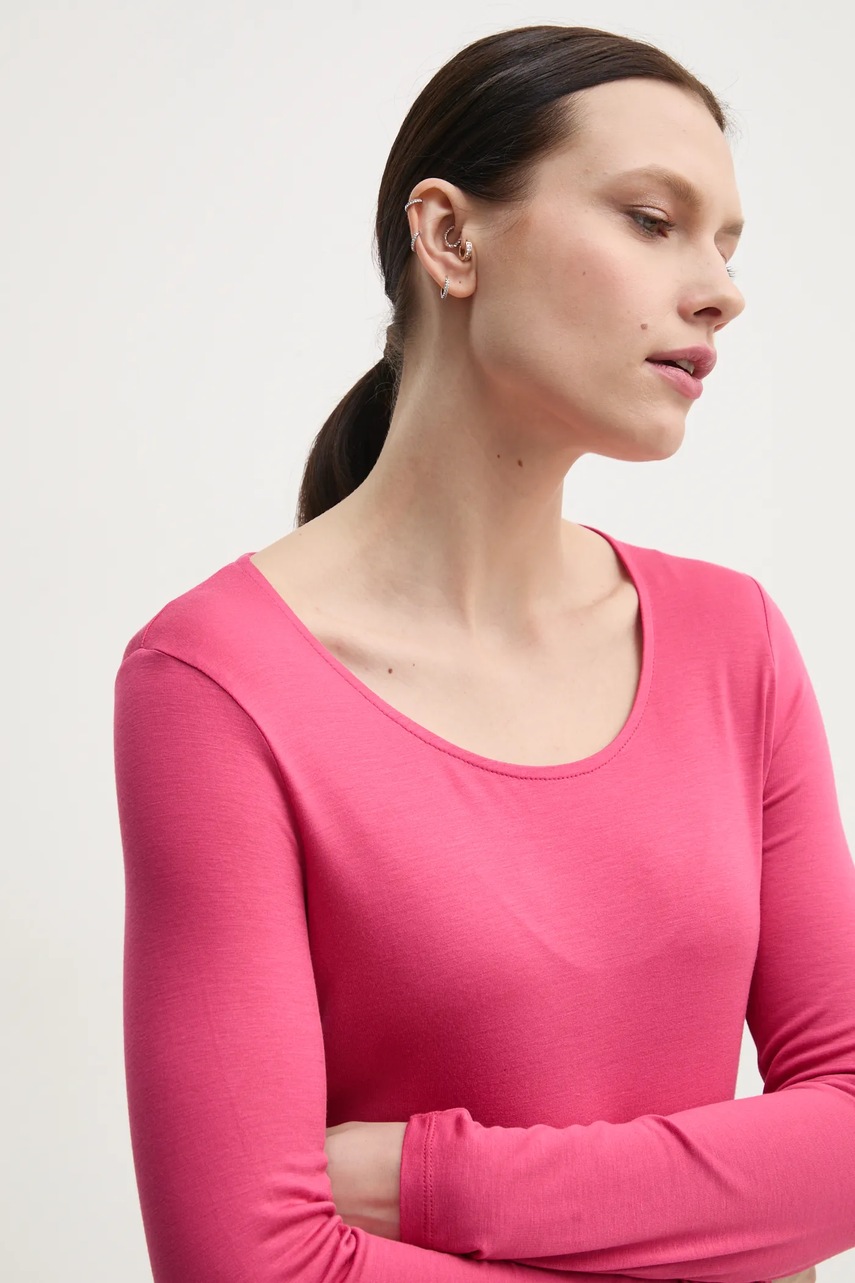 Μπλουζάκι United Colors of Benetton χρώμα: ροζ, 3Z12D1080 φωτογραφία