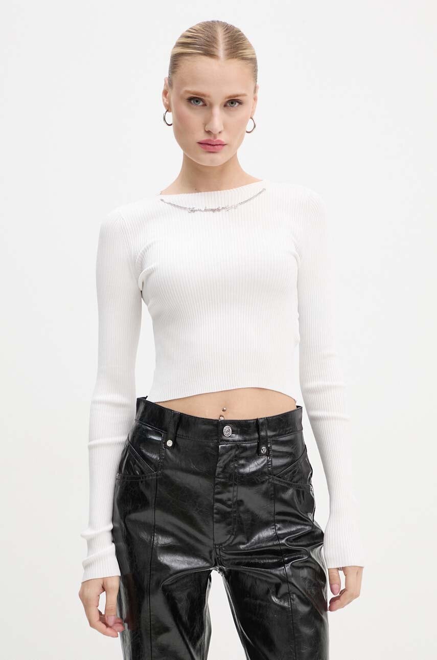 Diesel longsleeve M-ALEA femei, culoarea alb, A14314.0KMAT