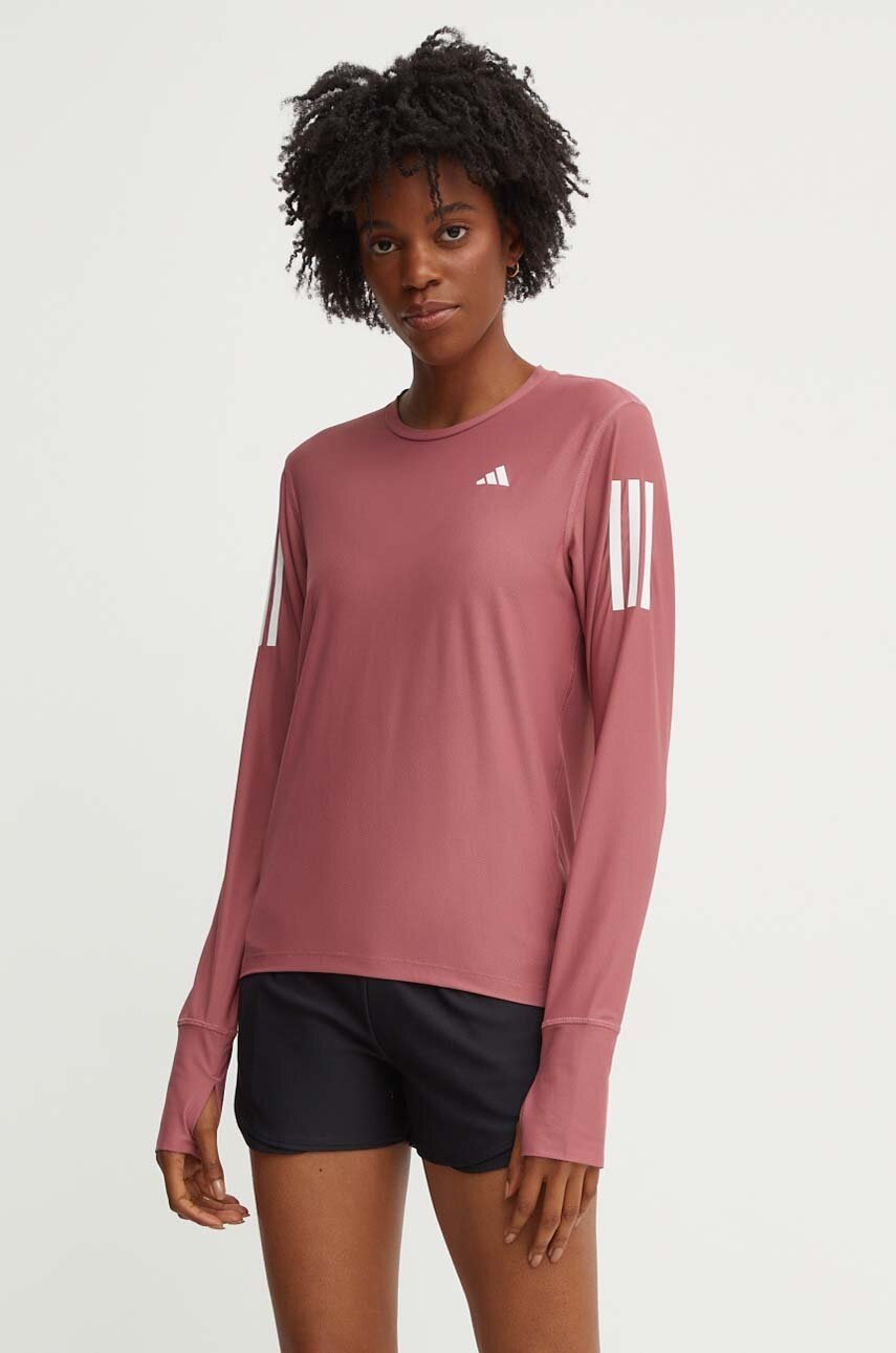 

Блуза с дълги ръкави за бягане adidas Performance Own The Run Base в розово IM5405, Розов