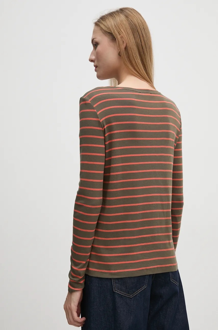 Βαμβακερή μπλούζα με μακριά μανίκια Pepe Jeans FINNA χρώμα: πράσινο, PL505937 φωτογραφία