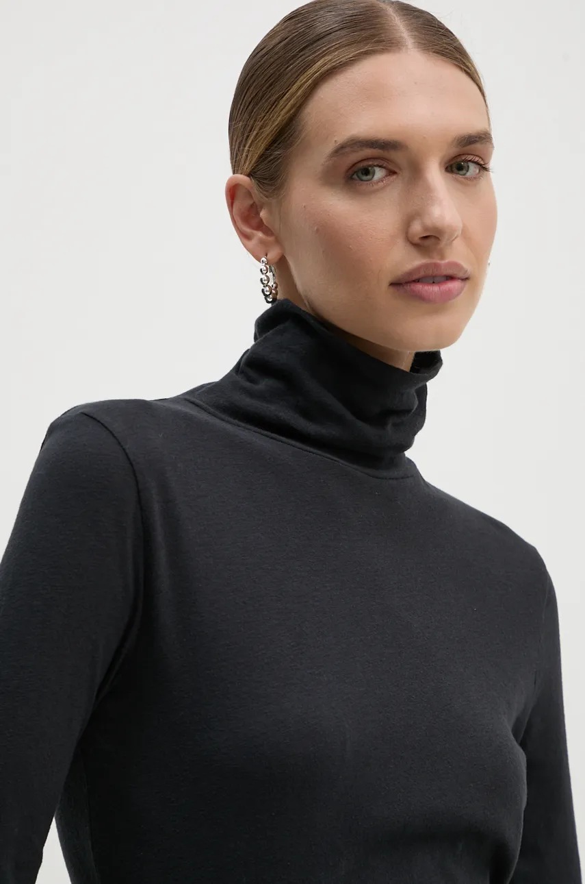 

Тениска Marc O'Polo DENIM в черно с ниско поло 5000005193, Черен