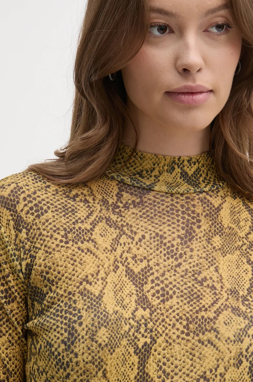 Longsleeve Sisley χρώμα: κίτρινο, 34GGL200R φωτογραφία