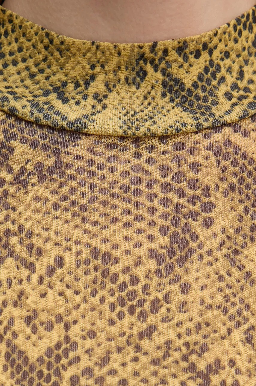 Longsleeve Sisley χρώμα: κίτρινο, 34GGL200R φωτογραφία