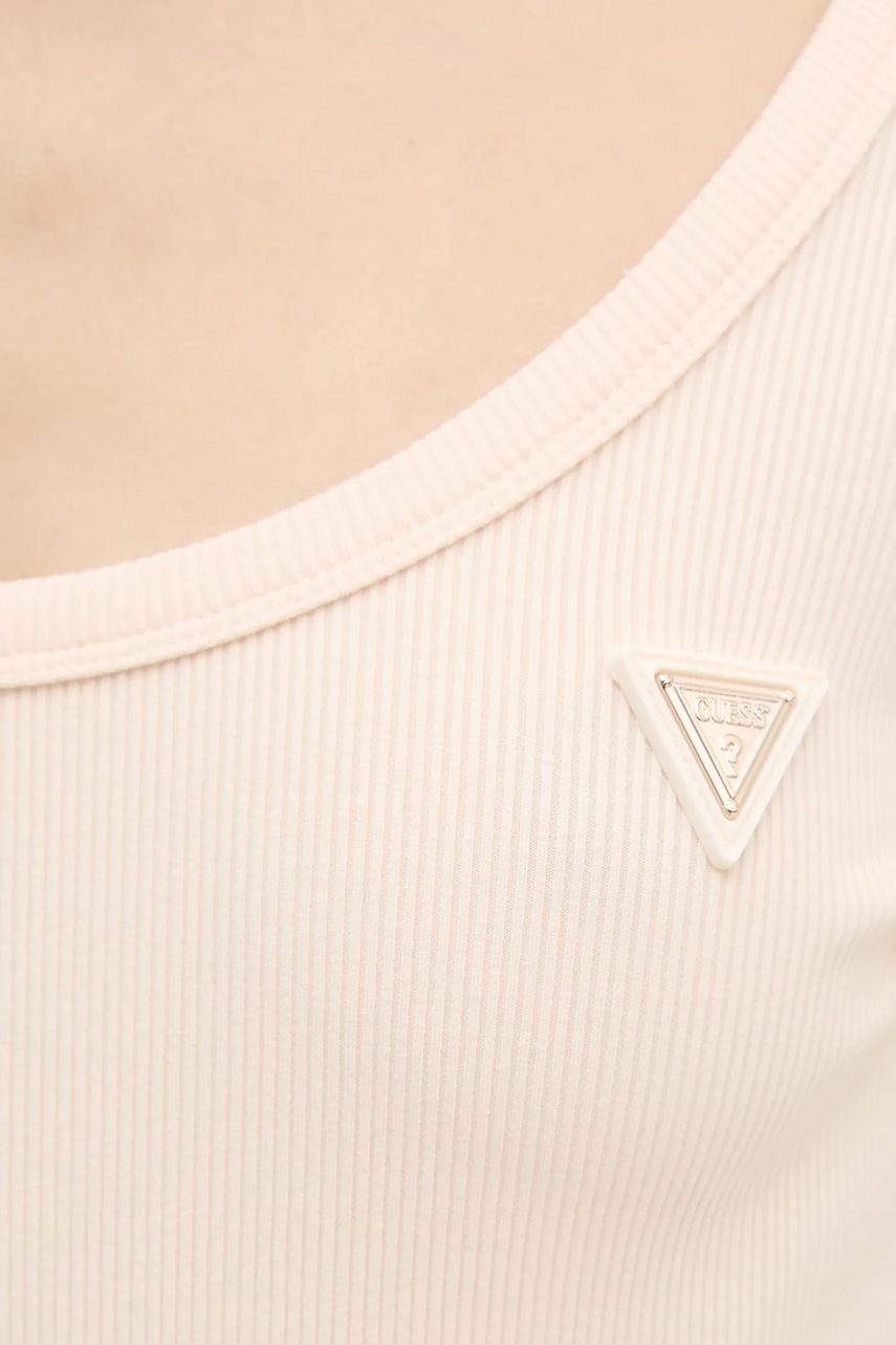 Μακρυμάνικο Guess χρώμα: μπεζ, V4BP07 K8RT2 φωτογραφία