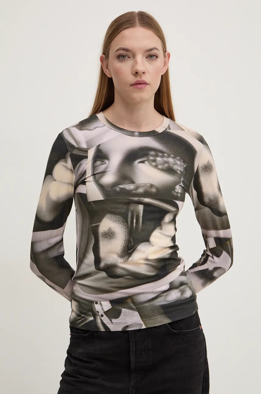 

Блуза с дълги ръкави Desigual SURREALISMO в зелено 24WWTK49, Зелен