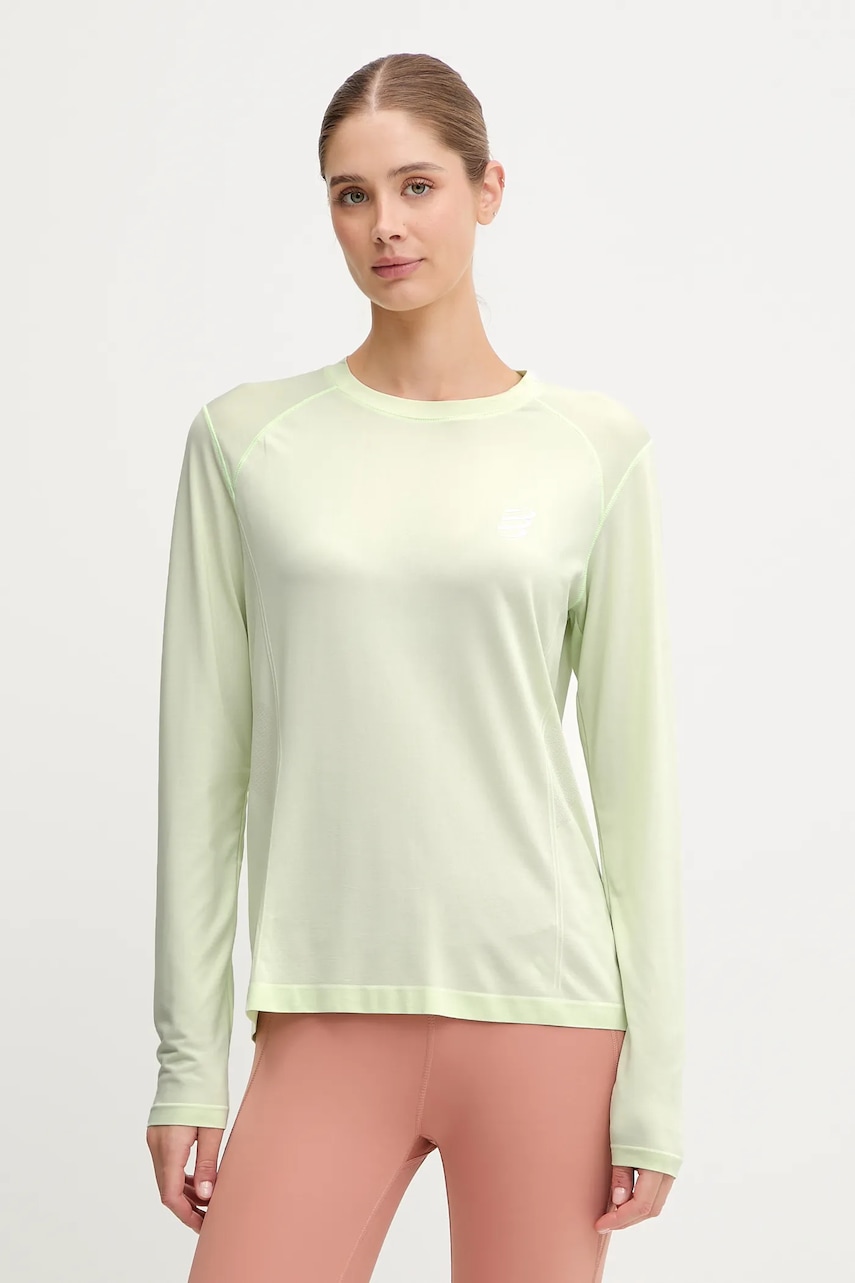 Compressport longsleeve pentru alergare Performance culoarea turcoaz, ATSW4955