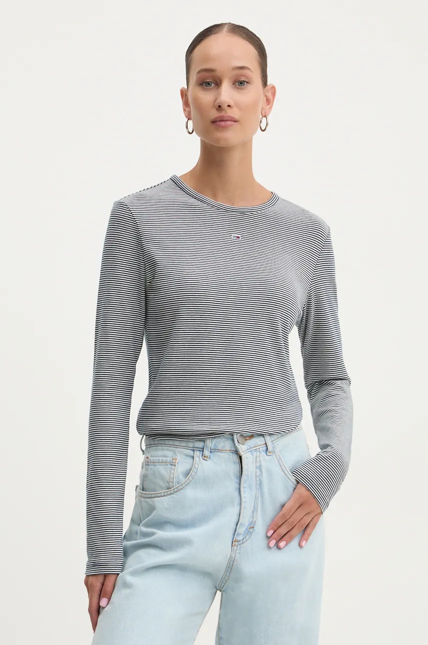 

Блуза с дълги ръкави Tommy Jeans в тъмносиньо DW0DW19043, Тъмносин