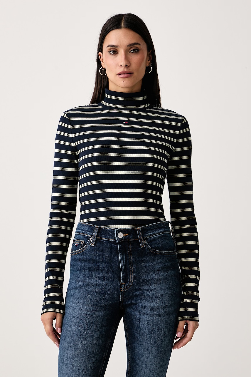 Tommy Jeans  longsleeve pentru femei din bumbac