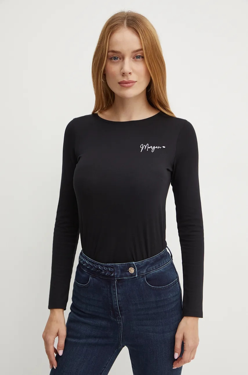 Morgan longsleeve TMATEO femei, culoarea negru, TMATEO