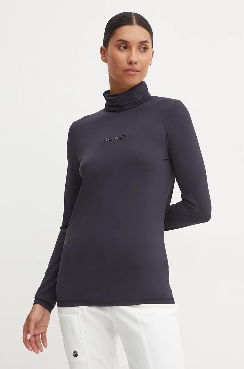 Sportalm longsleeve femei, culoarea negru, cu guler, 1852520699 Sportalm longsleeve femei, culoarea negru, cu guler, 1852520699