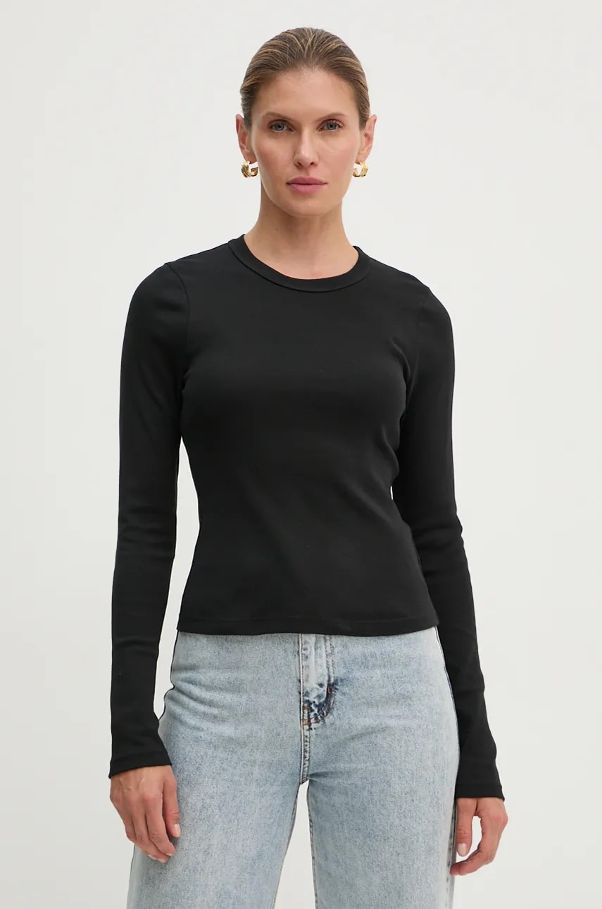 A.L.C. longsleeve din bumbac culoarea negru, 8KTOP00782 A.L.C. longsleeve din bumbac culoarea negru, 8KTOP00782