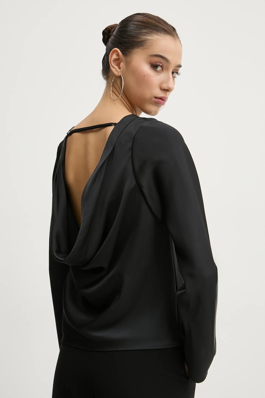 Abercrombie & Fitch bluza femei, culoarea negru, neted, KI140-4565