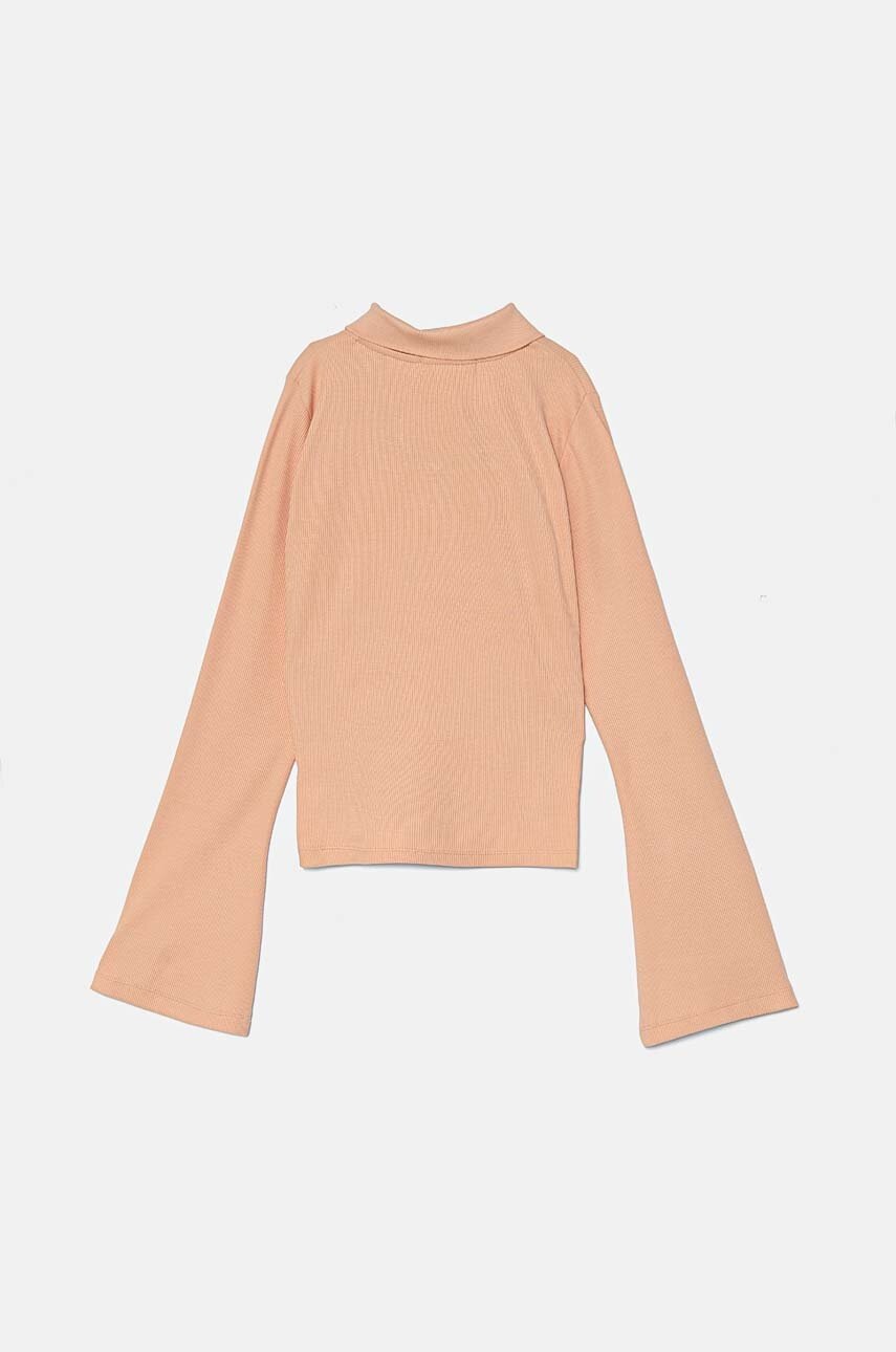 Детский лонгслив Calvin Klein Jeans цвет розовый с воротником IG0IG02533