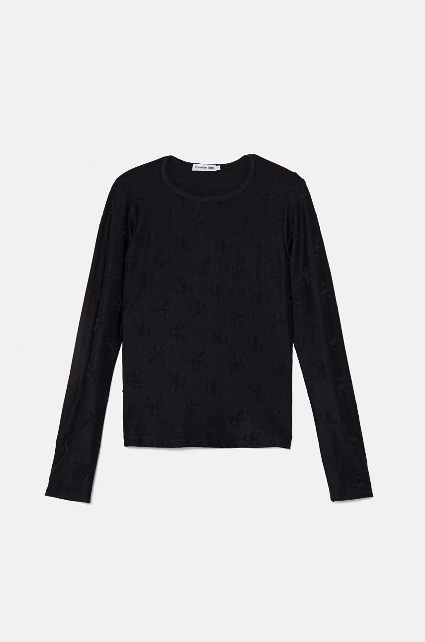 

Детска блуза с дълги ръкави Calvin Klein Jeans в черно IG0IG02536, Черен