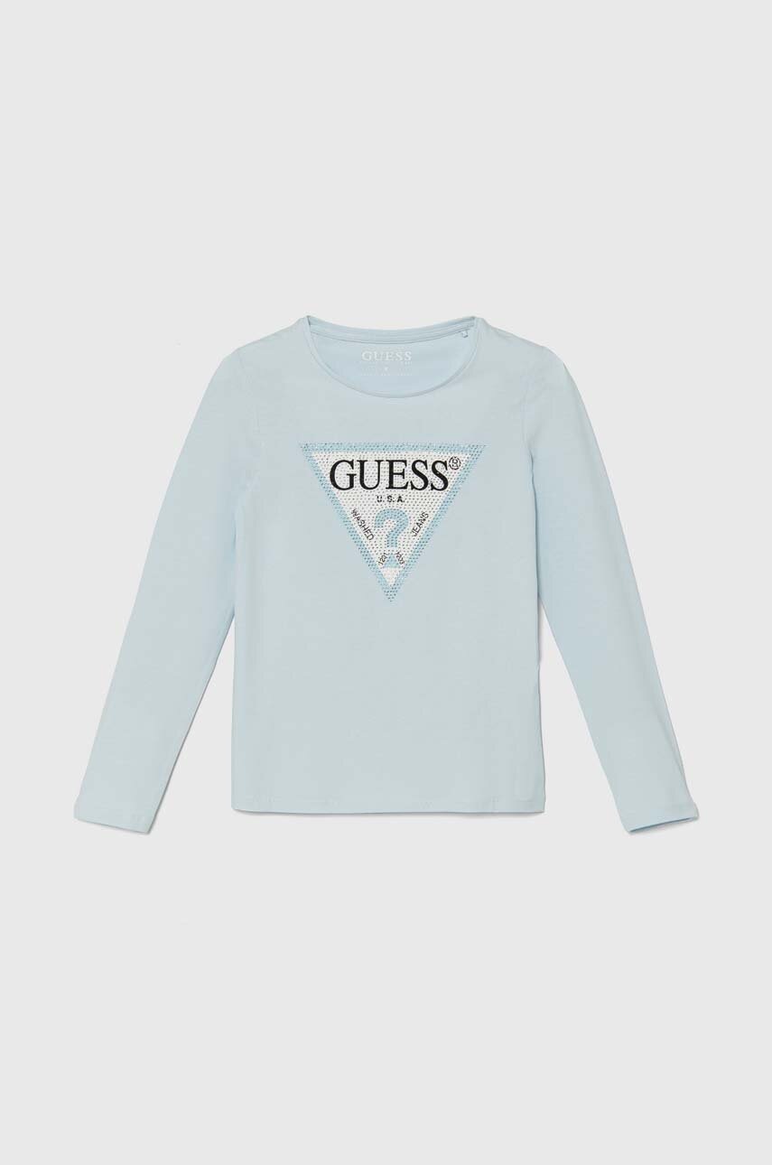 

Детска блуза с дълги ръкави Guess в синьо J2YI50 K6YW1, Син