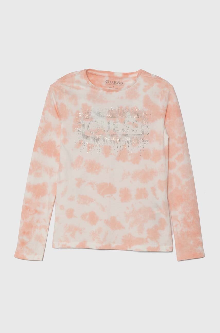 

Детска блуза с дълги ръкави Guess в оранжево J4YI34 K8HM4, Оранжев