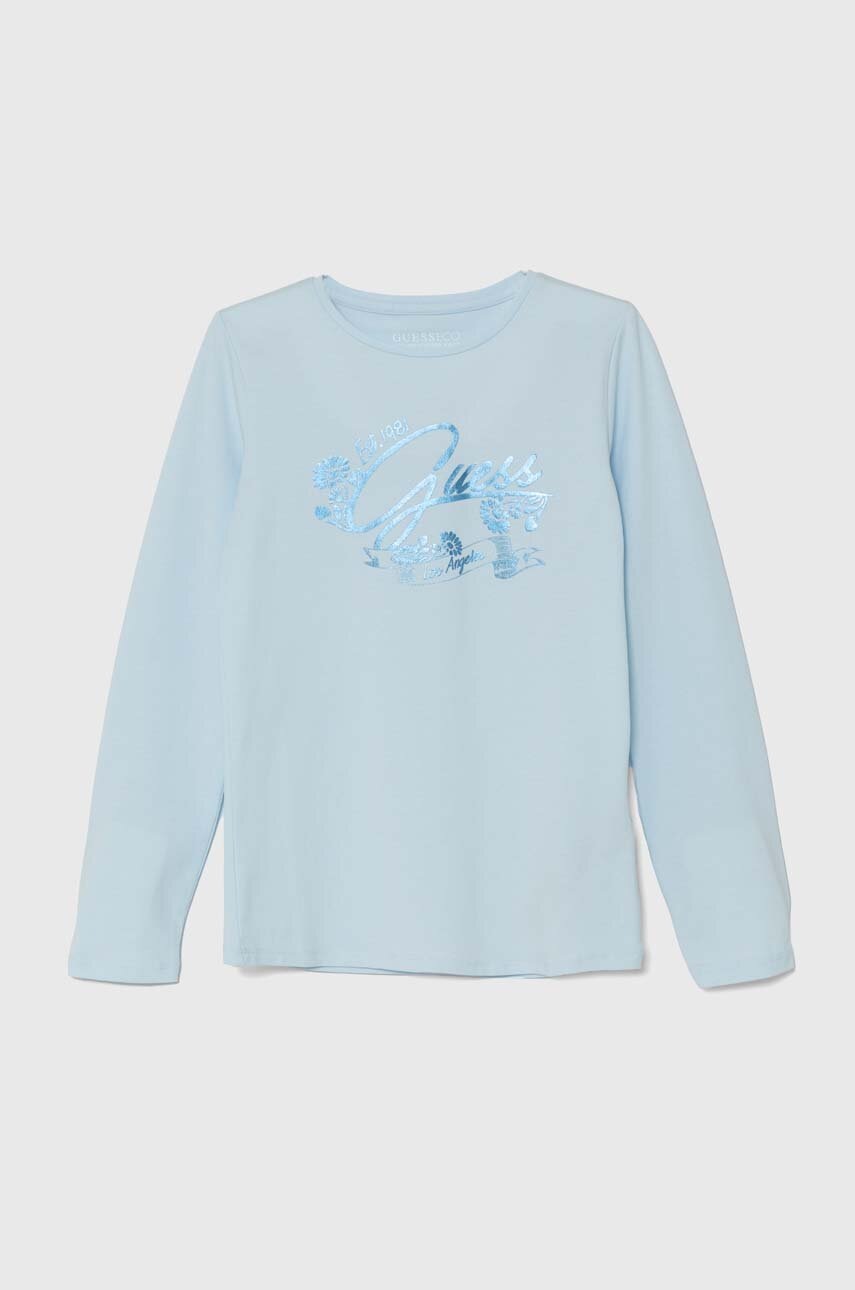 

Детска блуза с дълги ръкави Guess в синьо J4YI36 K6YW4, Син