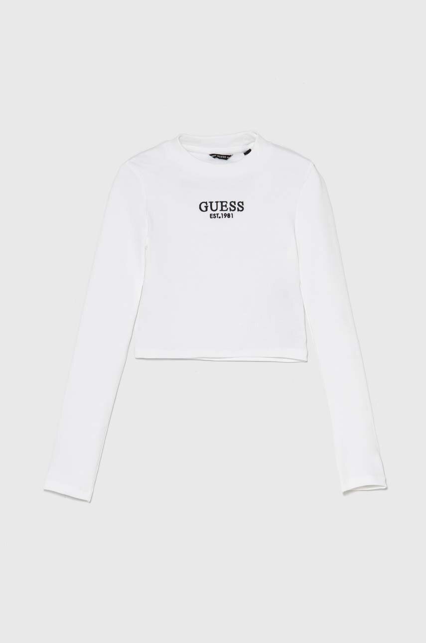 

Детска блуза с дълги ръкави Guess в бяло J4YI49 KBZP4, Бял