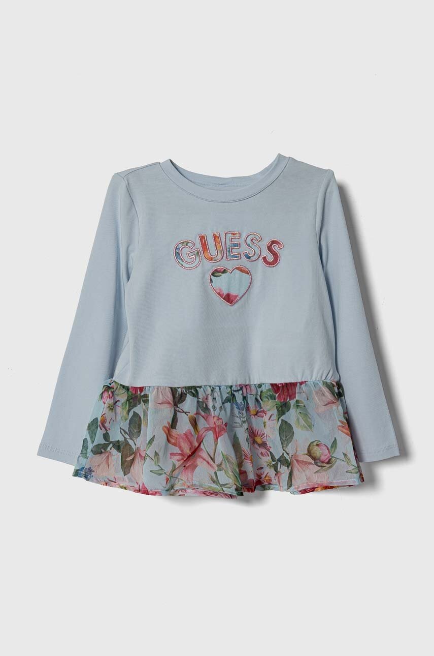 

Детска блуза с дълги ръкави Guess в синьо K4YI22 K6YW1, Син