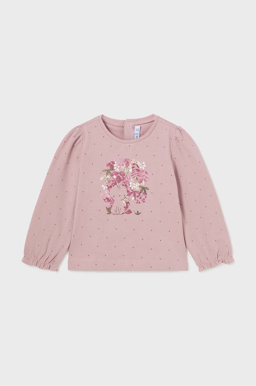 Mayoral longsleeve bebelusi culoarea roz, 2049
