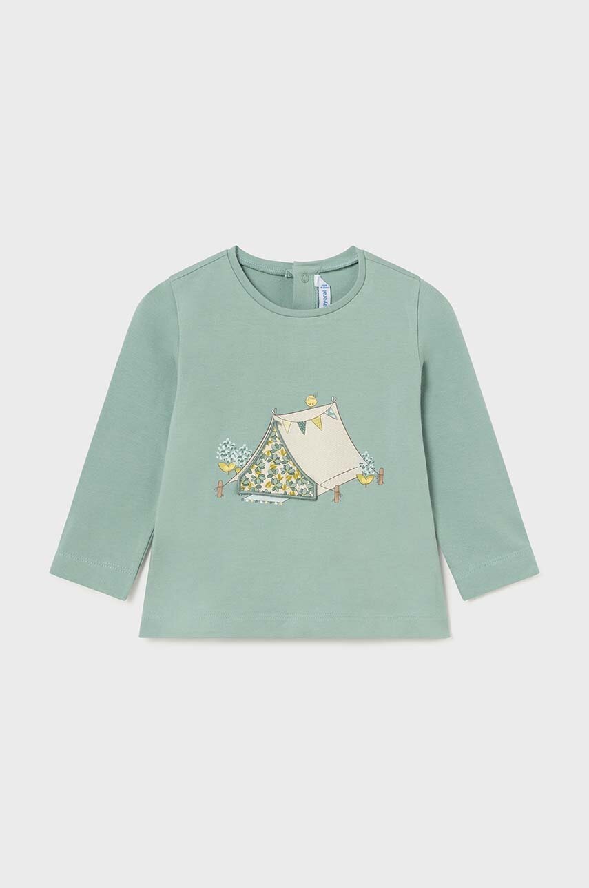 Mayoral longsleeve bebelusi culoarea turcoaz, 2054