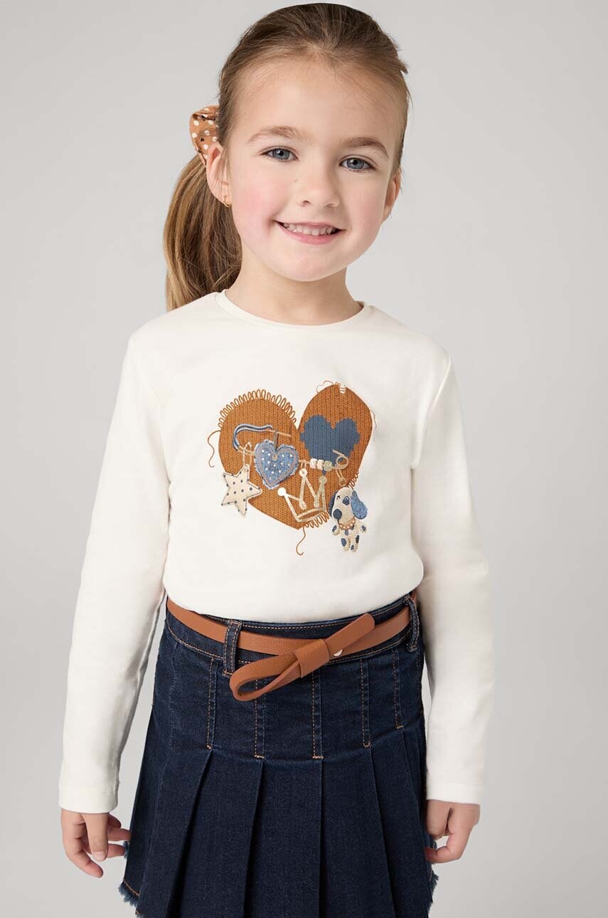 Mayoral longsleeve din bumbac pentru copii culoarea rosu, 4069