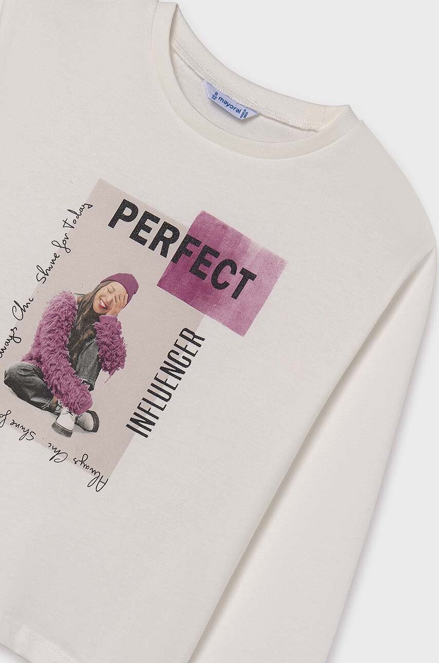 Дитячий бавовняний лонгслів Mayoral колір фіолетовий 7009 Дитячий бавовняний лонгслів Mayoral колір фіолетовий 7009