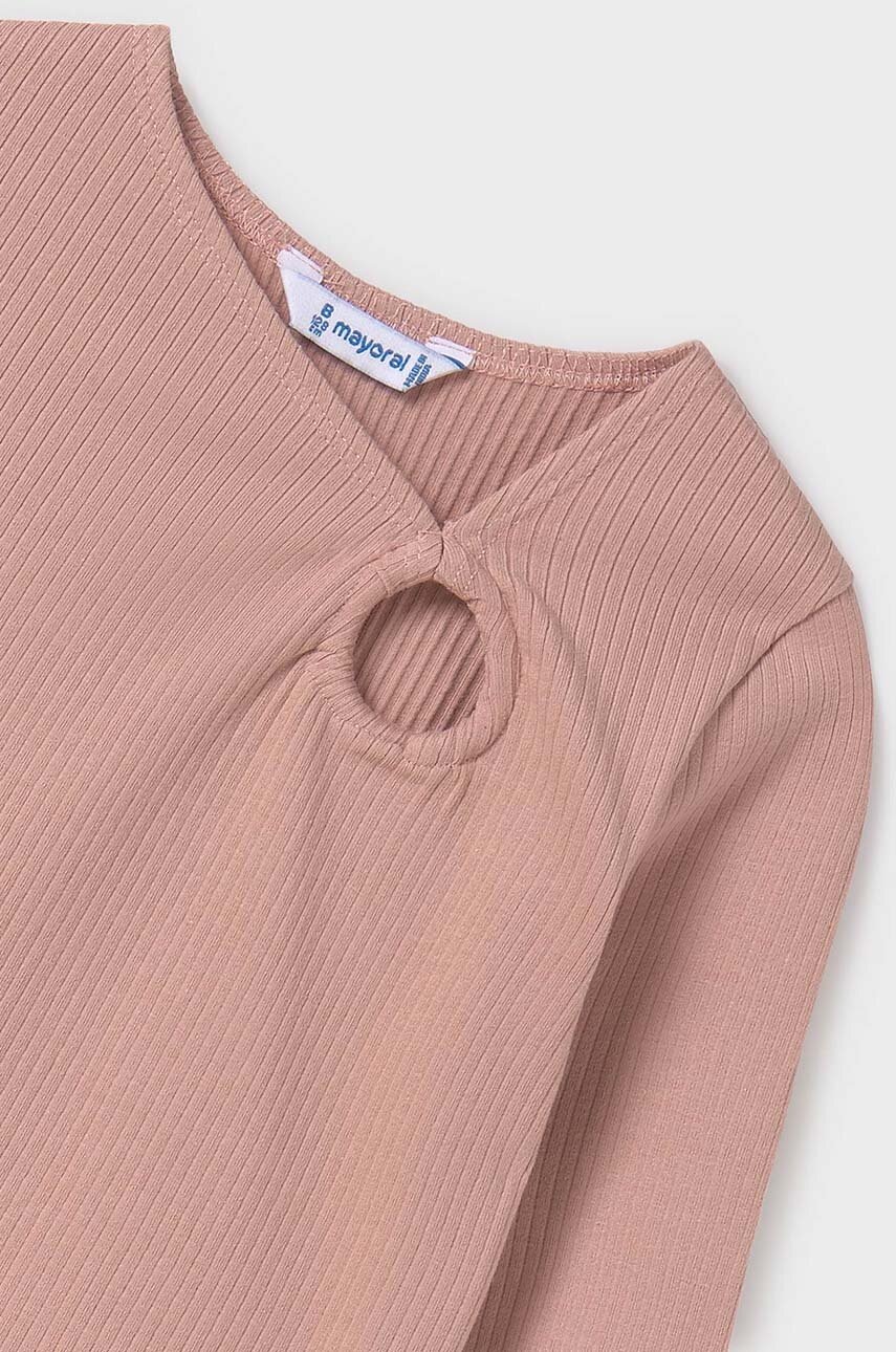 Детский лонгслив Mayoral цвет розовый 7011 Детский лонгслив Mayoral цвет розовый 7011