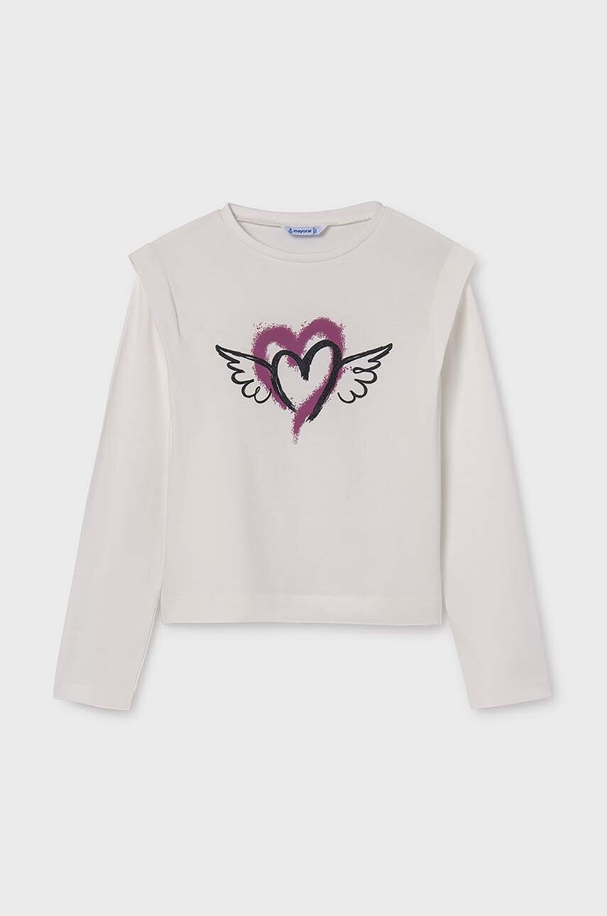 Mayoral longsleeve din bumbac pentru copii culoarea violet, 7012