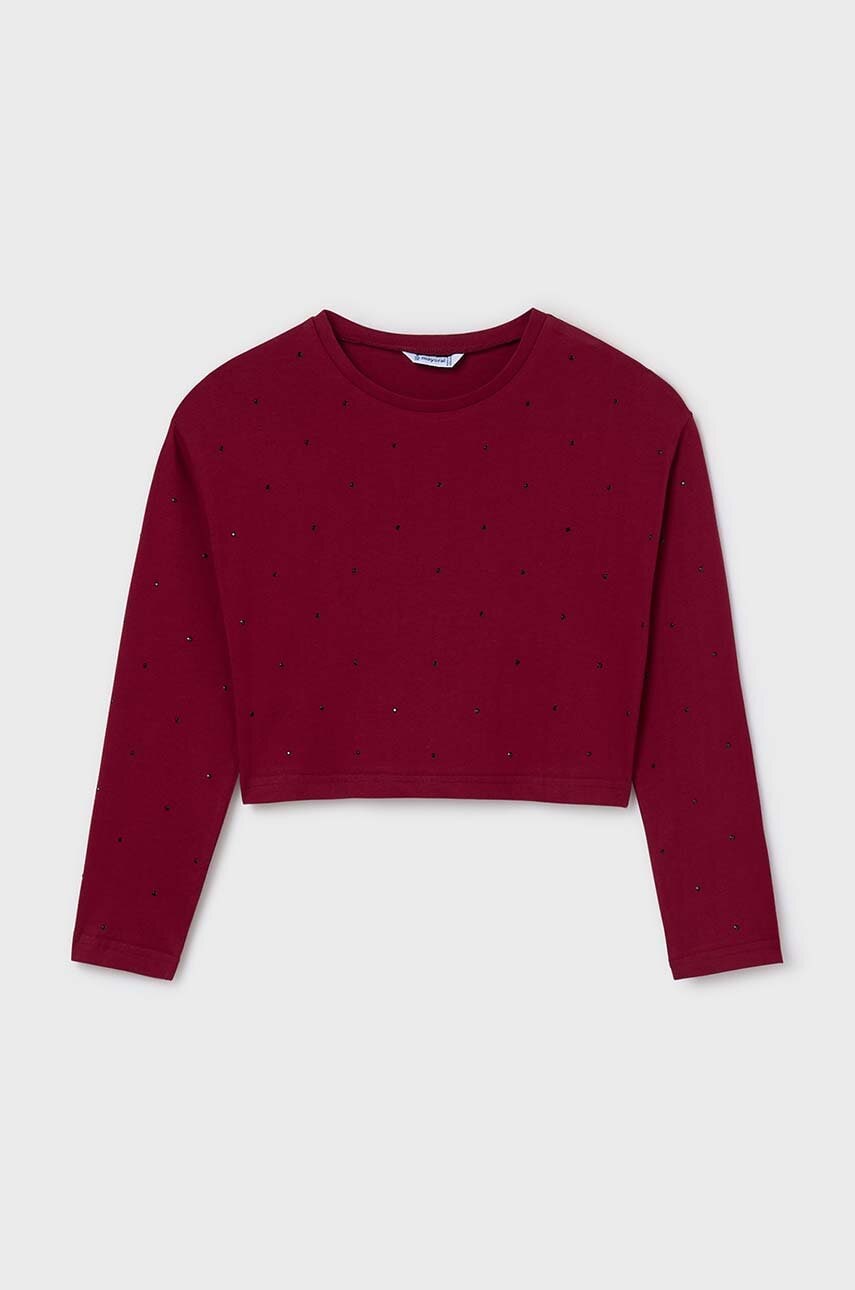 Mayoral longsleeve din bumbac pentru copii culoarea violet, 7094