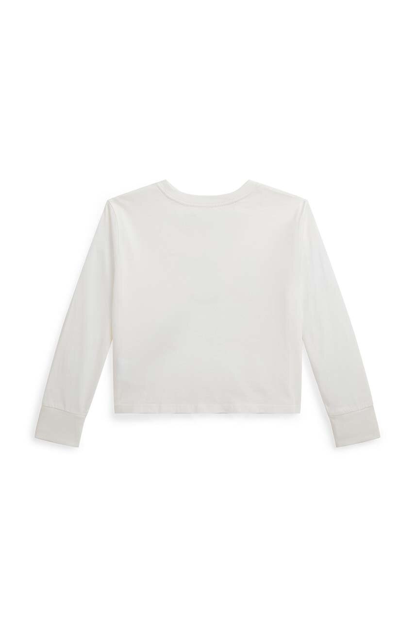 Хлопковый детский лонгслив Polo Ralph Lauren цвет белый 312951031001 Хлопковый детский лонгслив Polo Ralph Lauren цвет белый 312951031001