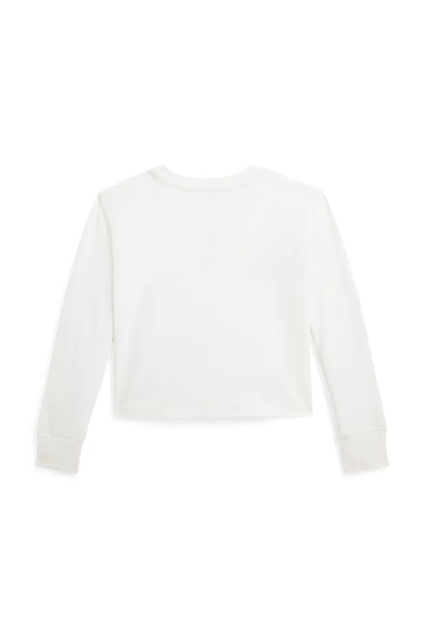 Хлопковый детский лонгслив Polo Ralph Lauren цвет белый 312952100002 Хлопковый детский лонгслив Polo Ralph Lauren цвет белый 312952100002