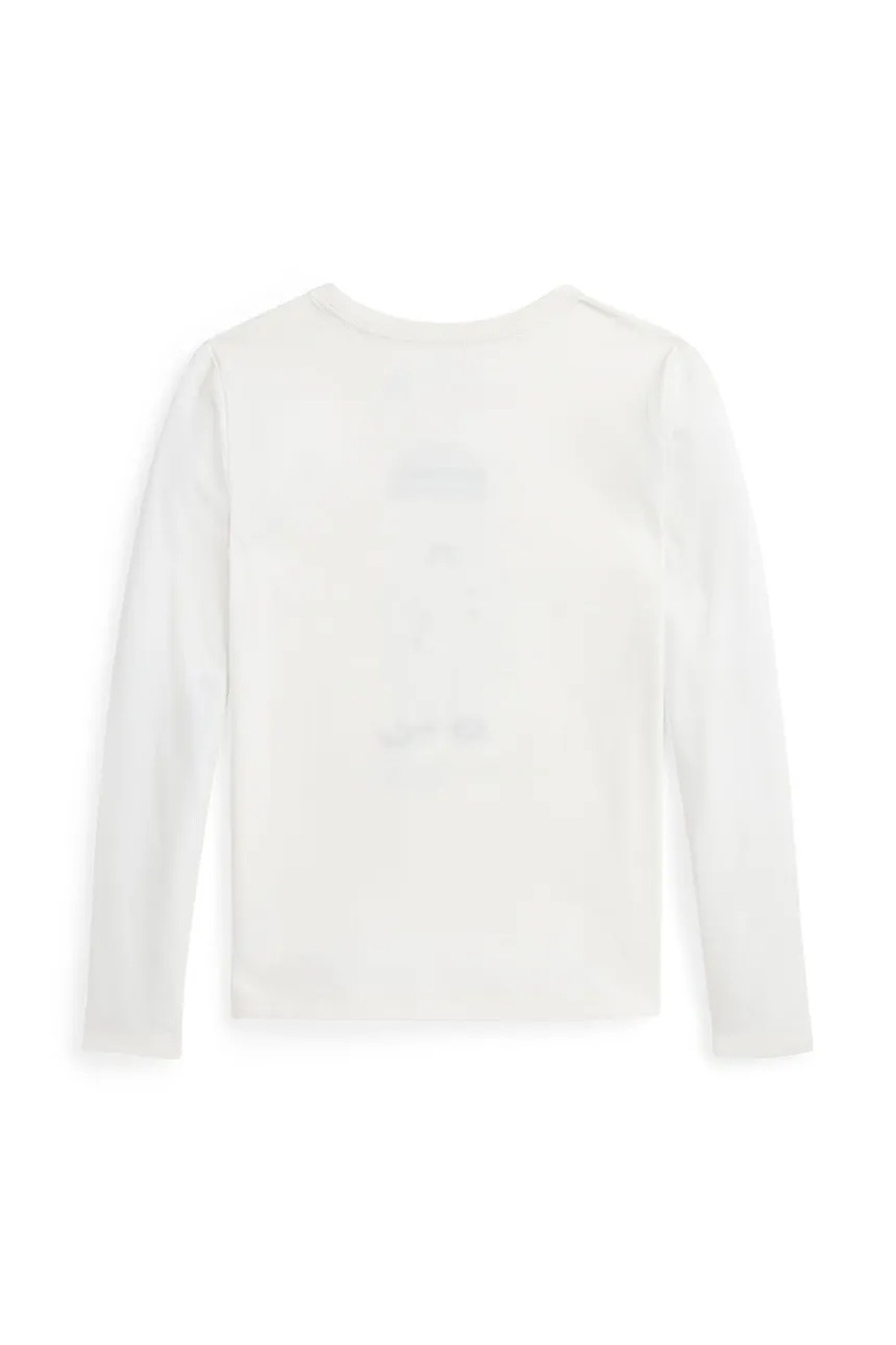 Дитячий бавовняний лонгслів Polo Ralph Lauren колір білий 313952134001