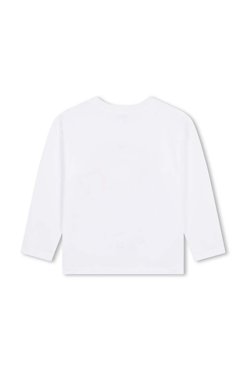 Дитячий бавовняний лонгслів Kenzo Kids колір білий K60706
