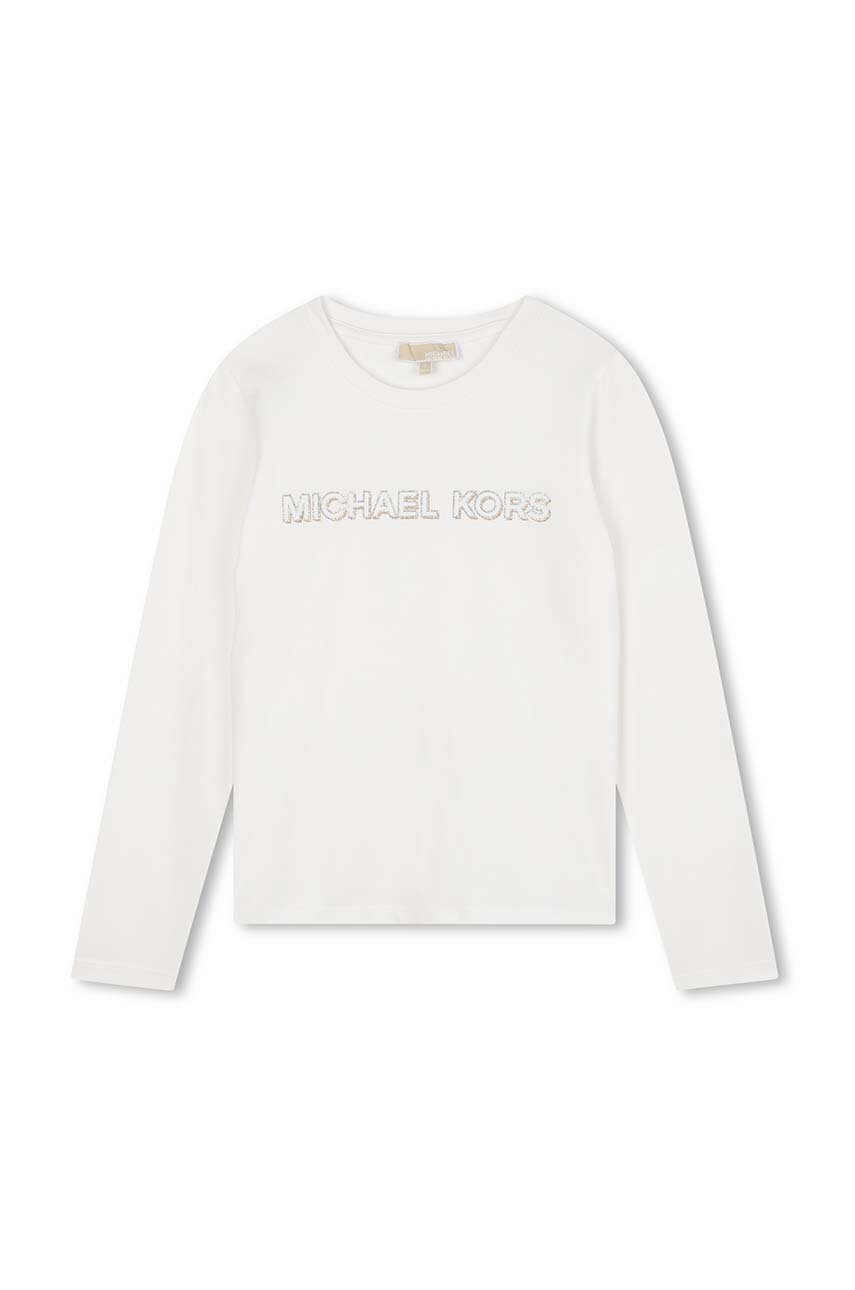 Michael Kors longsleeve copii culoarea alb, R30138