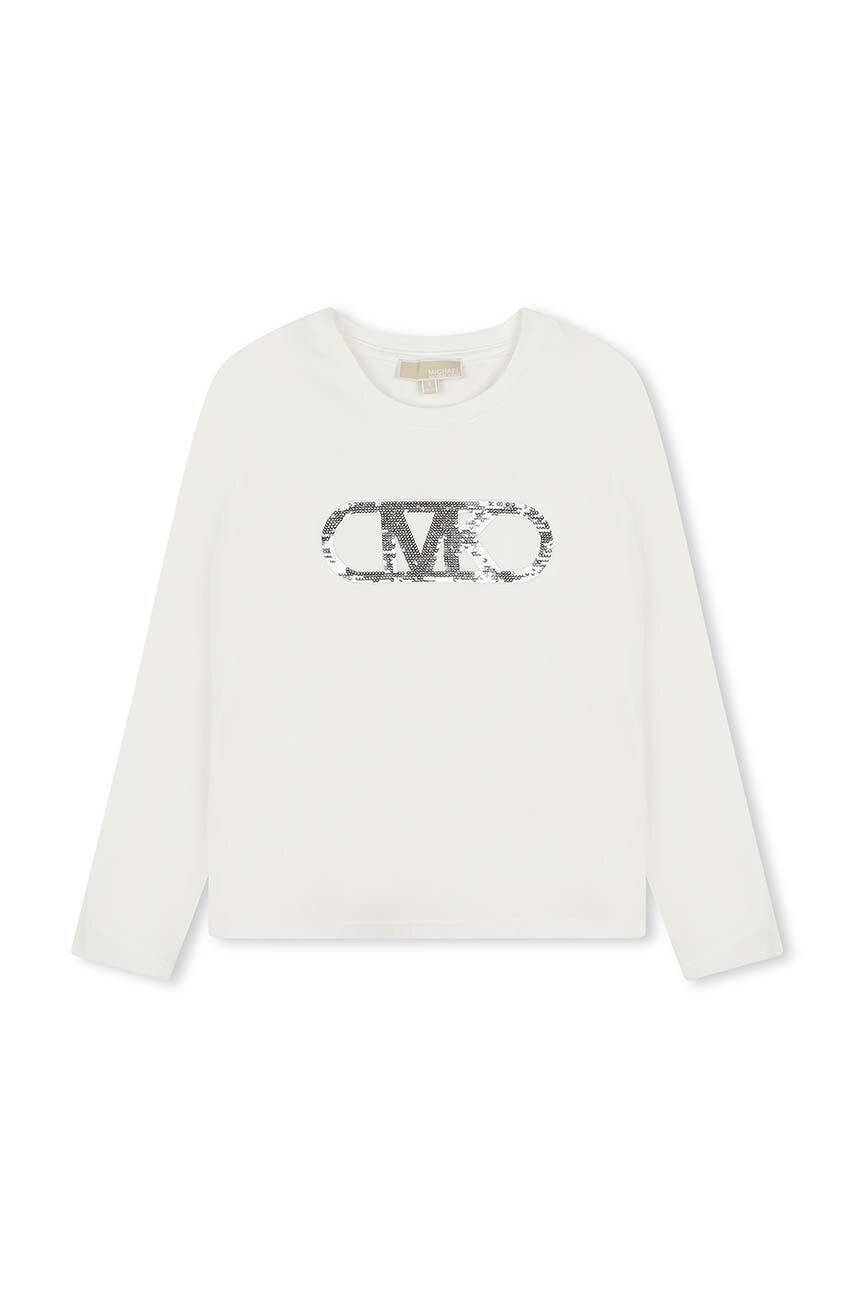 Michael Kors longsleeve copii culoarea alb, R30145