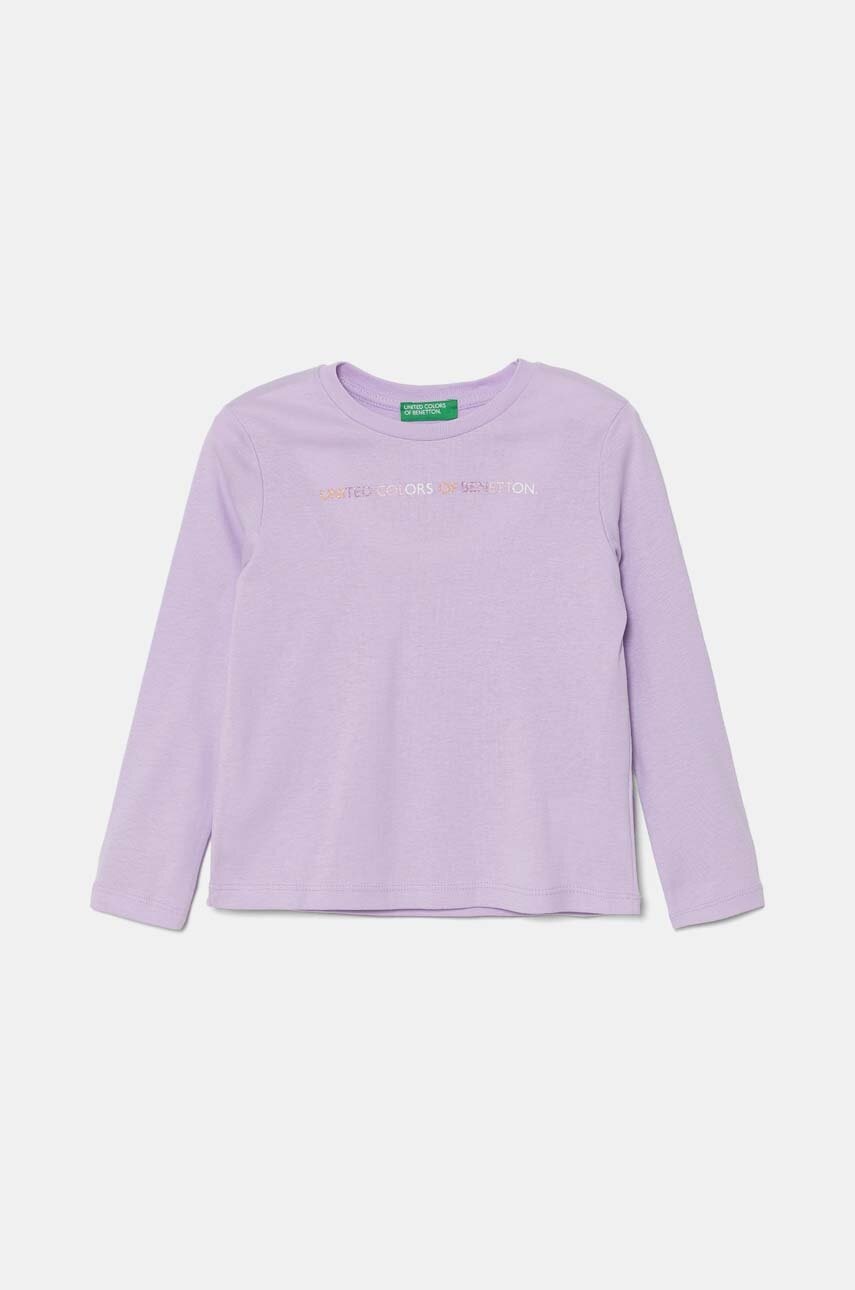 

Детска блуза с дълги ръкави United Colors of Benetton в лилаво 3I9WG10F7, Виолетов