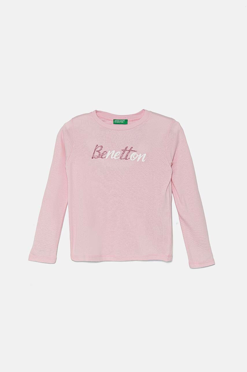 

Детска блуза с дълги ръкави United Colors of Benetton в розово 3I9WG10F7, Розов