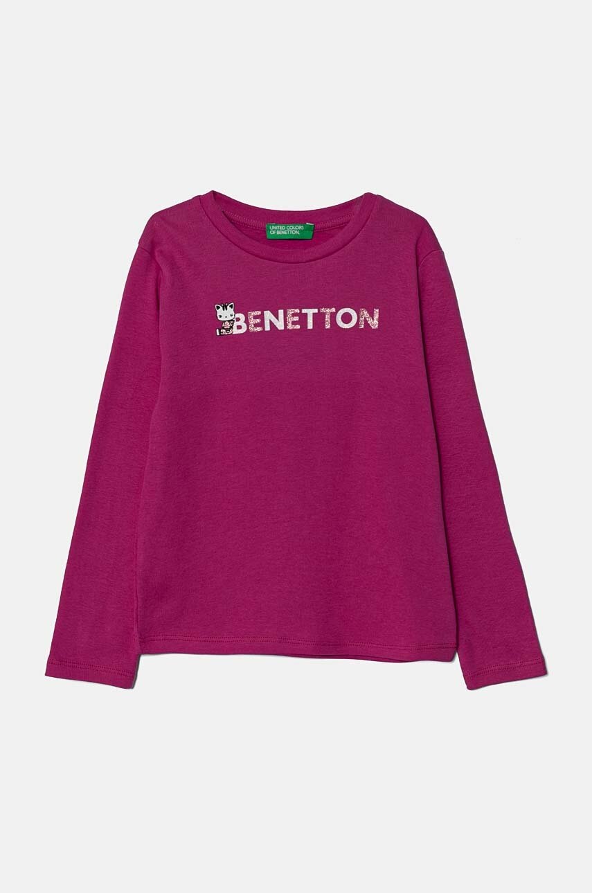 

Детска блуза с дълги ръкави United Colors of Benetton в розово 3I9WG10F7, Розов