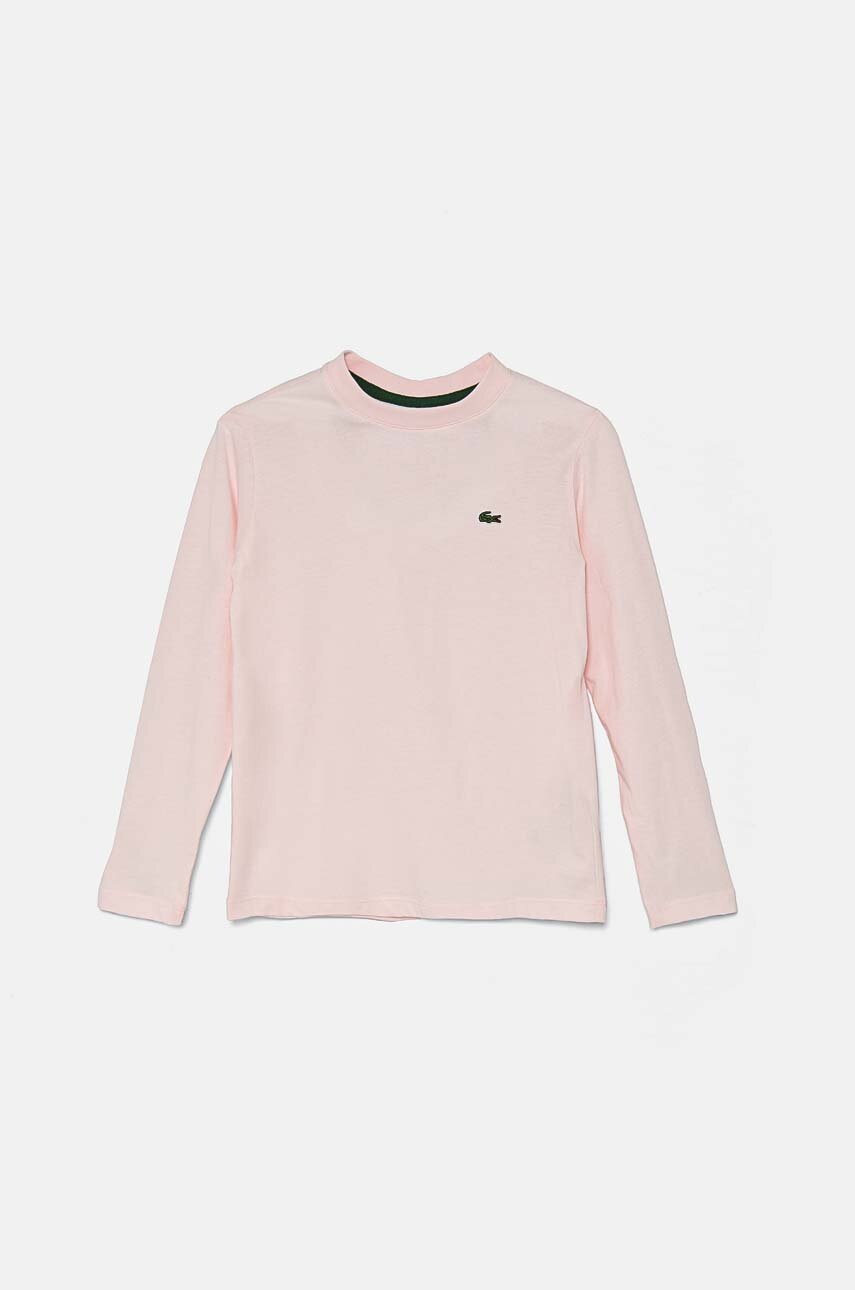

Детска блуза с дълги ръкави Lacoste в розово TJ1123, Розов