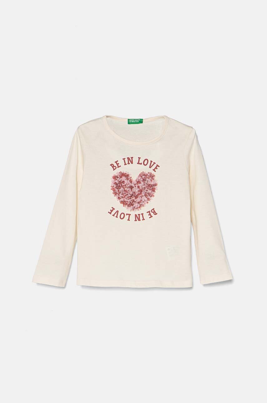 

Детска тениска United Colors of Benetton в бежово 3I1XG10FG, Бежов