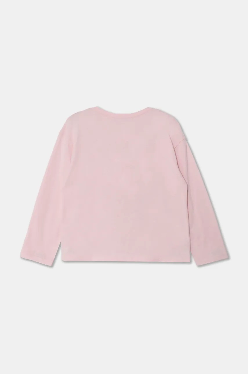 Хлопковый детский лонгслив United Colors of Benetton x Looney Tunes цвет розовый 3ATNG10HG