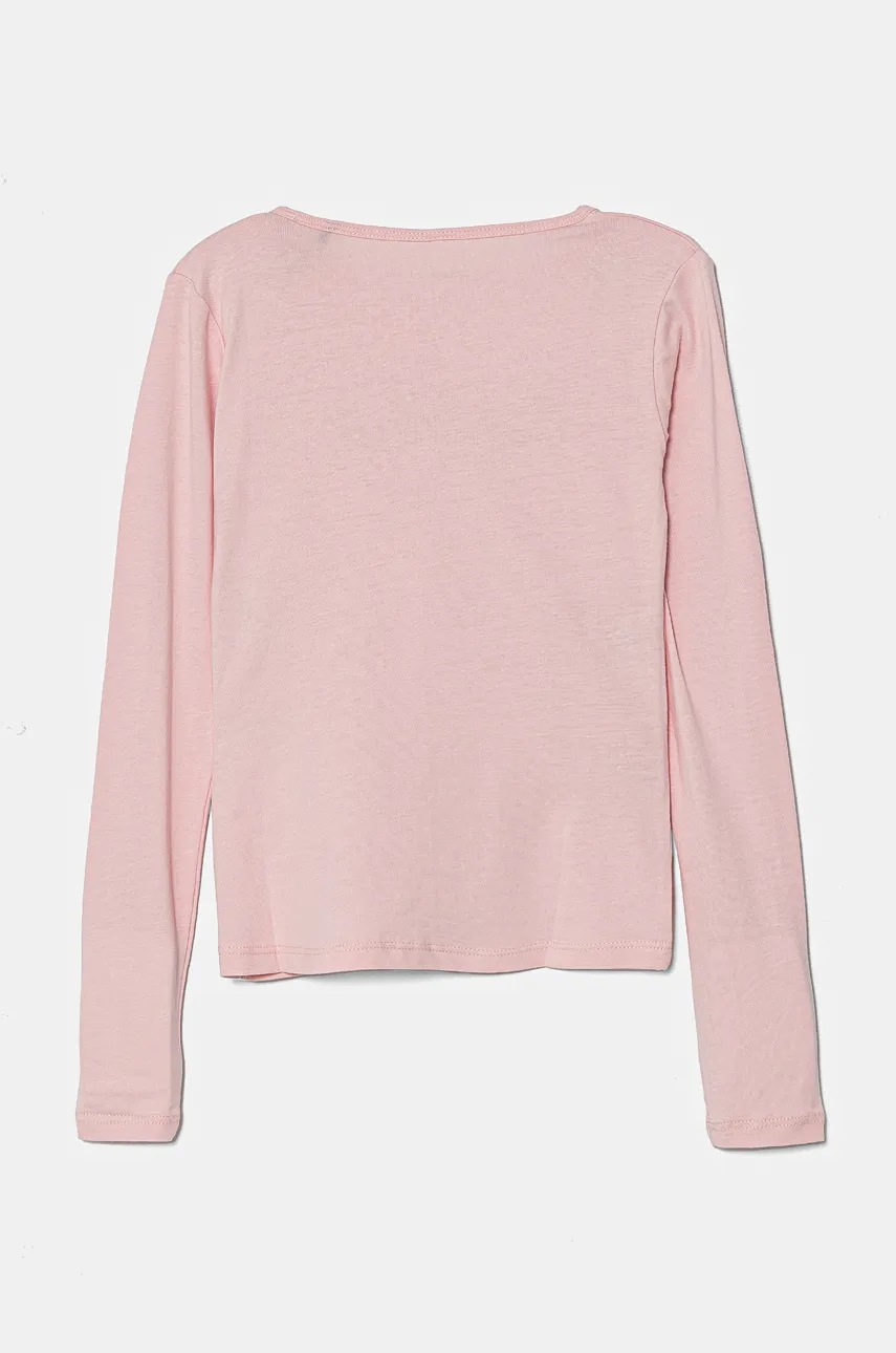 Дитячий бавовняний лонгслів Pepe Jeans TIANNE колір рожевий PG503107