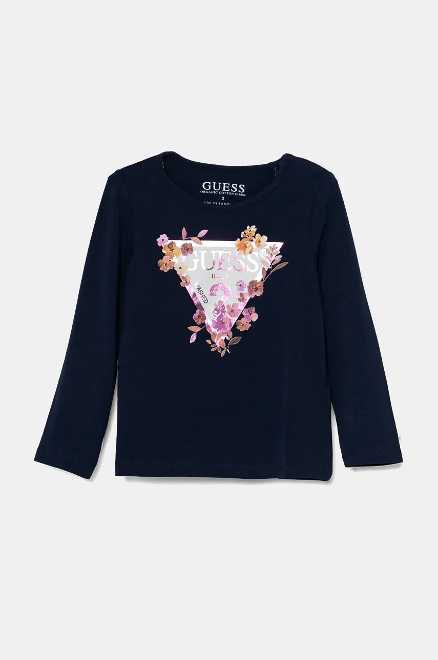

Детска блуза с дълги ръкави Guess в тъмносиньо K4BI00 J1314, Тъмносин