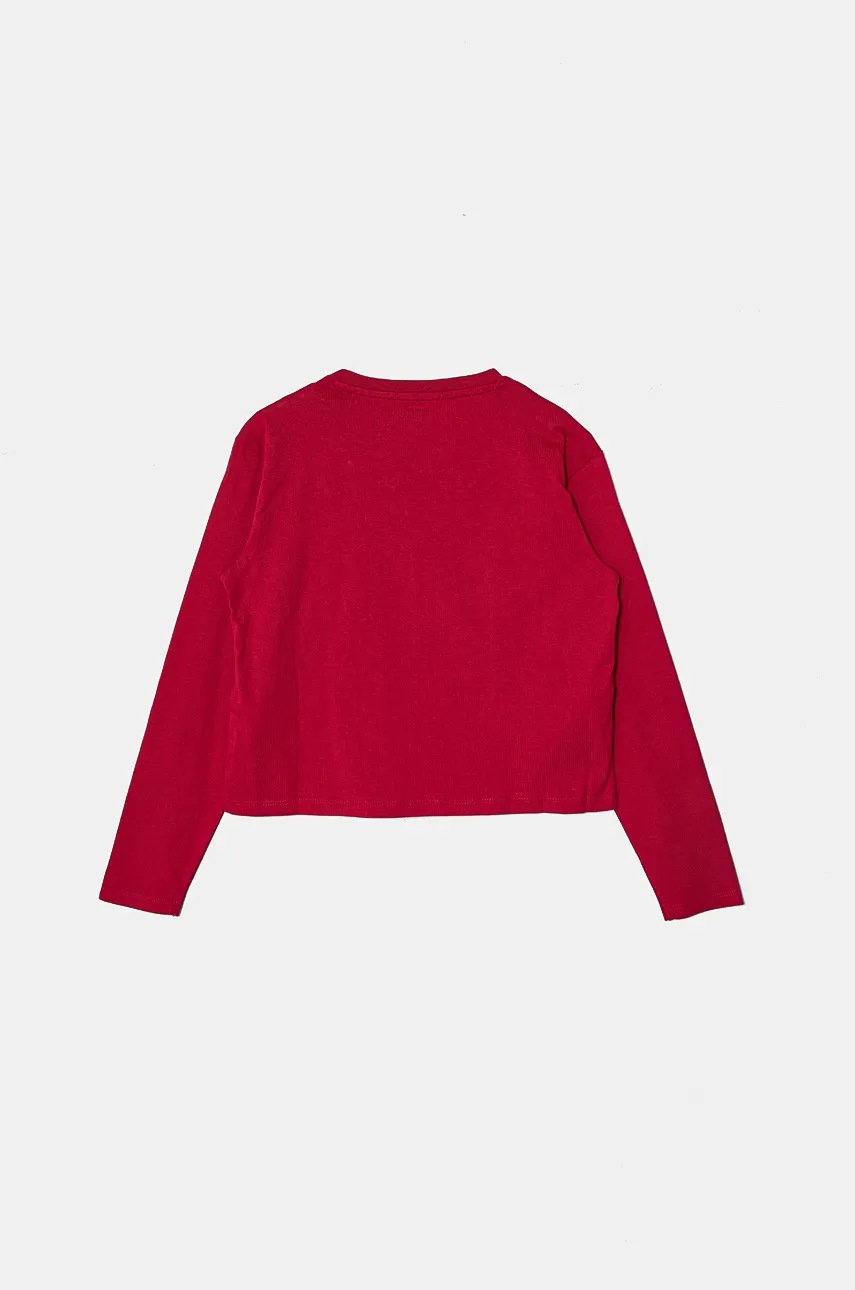 Хлопковый детский лонгслив Guess цвет розовый J4BI10 I3Z14