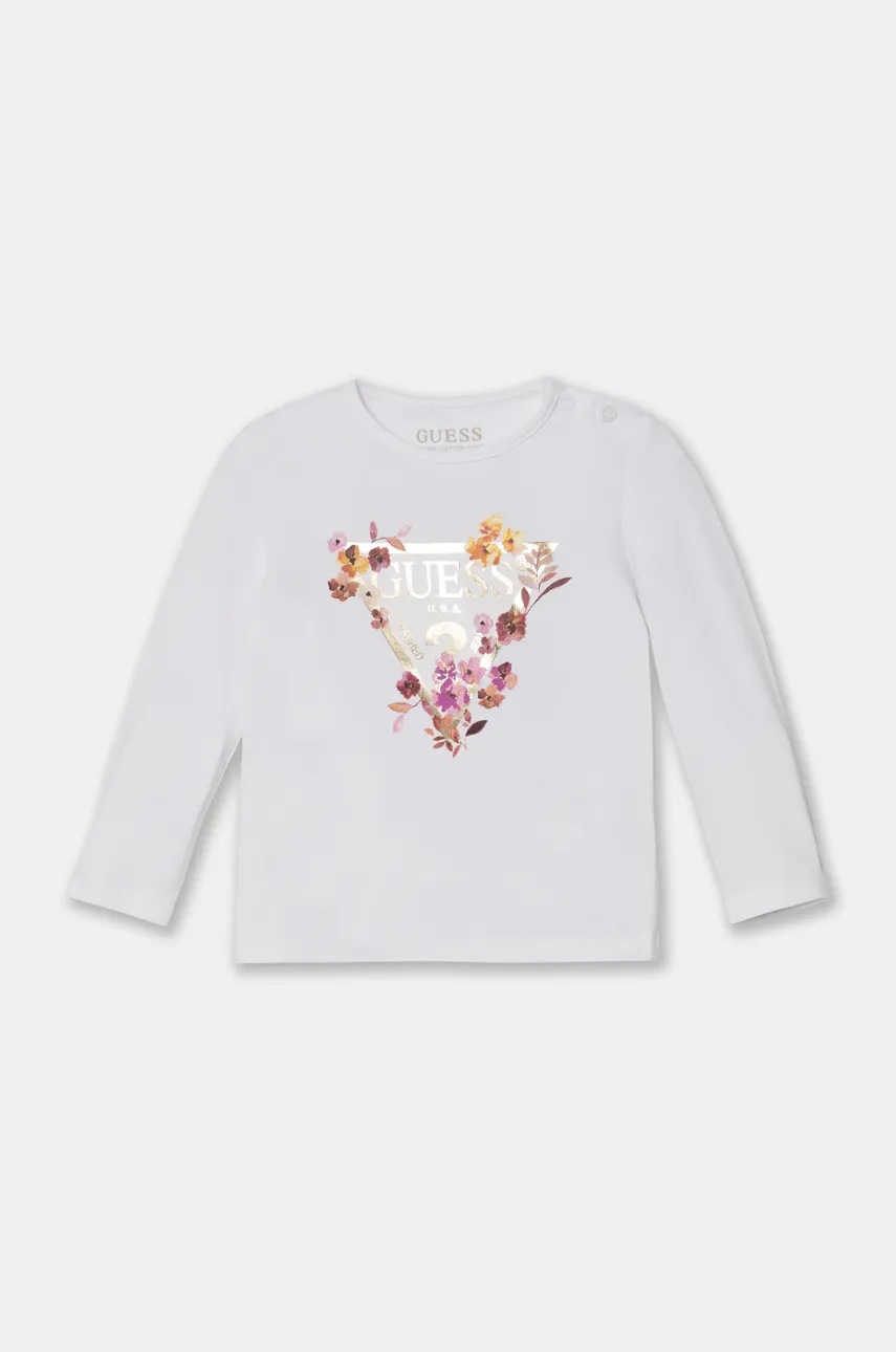 

Бебешка блуза с дълги ръкави Guess в бяло A4BI00 J1314, Бял