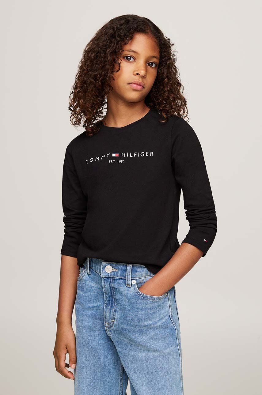 

Детска блуза с дълги ръкави Tommy Hilfiger в черно KG0KG05247, Черен